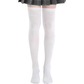 جوارب نسائية عالية للفخذ، جوارب طويلة فوق الركبة للفتيات، زوج واحد من الجوارب الطويلة المخططة لتدفئة الساق in Kuwait