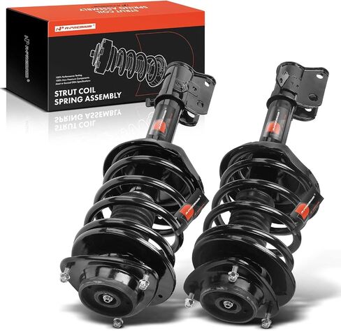 A-Premium Front Pair (2) مجموعة كاملة من الدعامة والملف التوافق مع Subaru Outback 2005 2007 2007 2008 ، سائق ومسافر ، استبدل# 18818216 in Kuwait