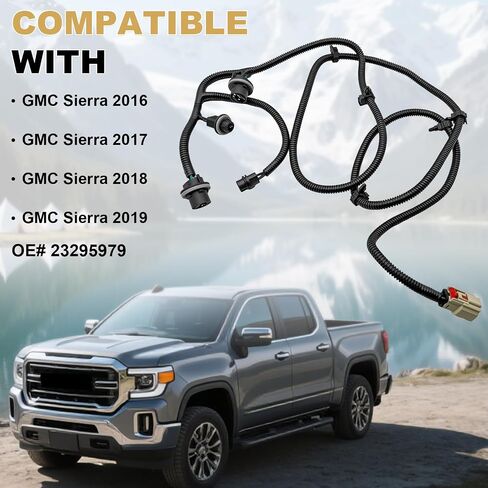 Partsflow Tail Lamp Wiring Harness Side Side Tail Tail Tharness لـ GMC Sierra 2016 2017 2018 2019 استبدال#23295979 in Saudi Arabia