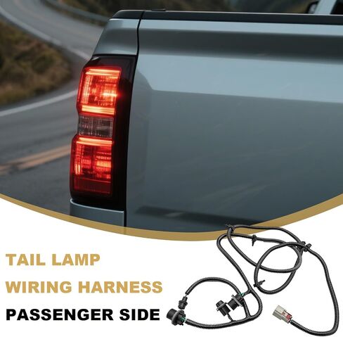 Partsflow Tail Lamp Wiring Harness Side Side Tail Tail Tharness لـ GMC Sierra 2016 2017 2018 2019 استبدال#23295979 in Saudi Arabia