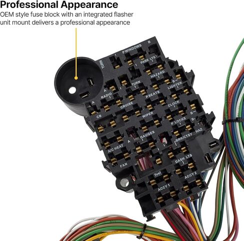 Universal 22-Circuit Automotive Wiring Harness Kit for GM Tilt Columns - GXL Insulated Copper Wires, Includes Instructions, Ideal for Restorations, Custom Builds and Engine Swaps in Saudi Arabia