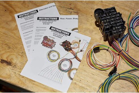 Universal 22-Circuit Automotive Wiring Harness Kit for GM Tilt Columns - GXL Insulated Copper Wires, Includes Instructions, Ideal for Restorations, Custom Builds and Engine Swaps in Saudi Arabia