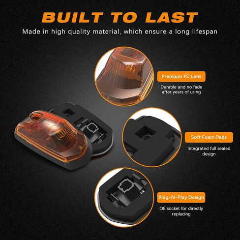 5Pcs LED Cab Lights, Amber Cab Roof Marker Lights Plug and Play Direct Replacement Compatible with Ford F250 F350 F450 F550 Pickup Trucks 2017-2024,Replace HC3Z15442E HC3Z-15442-E in Saudi Arabia