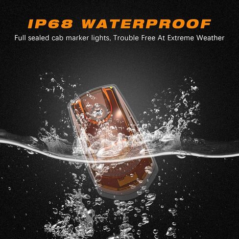 5Pcs LED Cab Lights, Amber Cab Roof Marker Lights Plug and Play Direct Replacement Compatible with Ford F250 F350 F450 F550 Pickup Trucks 2017-2024,Replace HC3Z15442E HC3Z-15442-E in Saudi Arabia