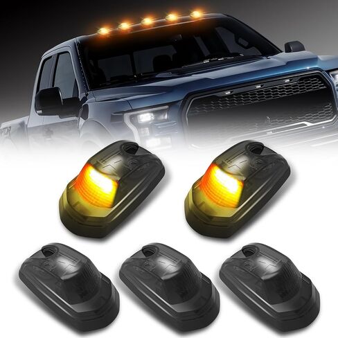 5Pcs LED Cab Lights, Amber Cab Roof Marker Lights Plug and Play Direct Replacement Compatible with Ford F250 F350 F450 F550 Pickup Trucks 2017-2024,Replace HC3Z15442E HC3Z-15442-E in Saudi Arabia