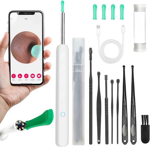 Ear Wax Removal - Rechargeable Ear Cleaner with Camera and Light, Ear Cleaning Kit for Android and iOS in Saudi Arabia