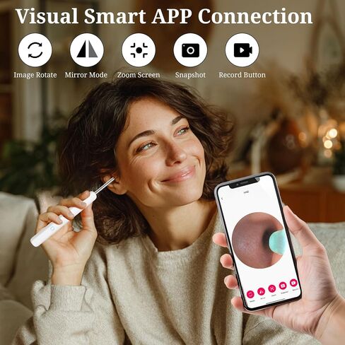 Ear Wax Removal - Rechargeable Ear Cleaner with Camera and Light, Ear Cleaning Kit for Android and iOS in Saudi Arabia