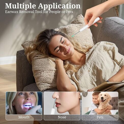 Ear Wax Removal - Rechargeable Ear Cleaner with Camera and Light, Ear Cleaning Kit for Android and iOS in Saudi Arabia