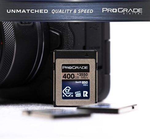بطاقة الذاكرة الرقمية ProGrade - CFexpress 4.0 النوع B للكاميرات | مُحسّن للنقل السريع للملفات والتخزين الكبير | سلسلة إيريديوم سعة 1.6 تيرابايت in Kuwait