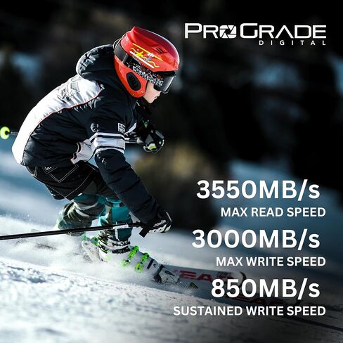 بطاقة الذاكرة الرقمية ProGrade - CFexpress 4.0 النوع B للكاميرات | مُحسّن للنقل السريع للملفات والتخزين الكبير | سلسلة إيريديوم سعة 1.6 تيرابايت in Kuwait
