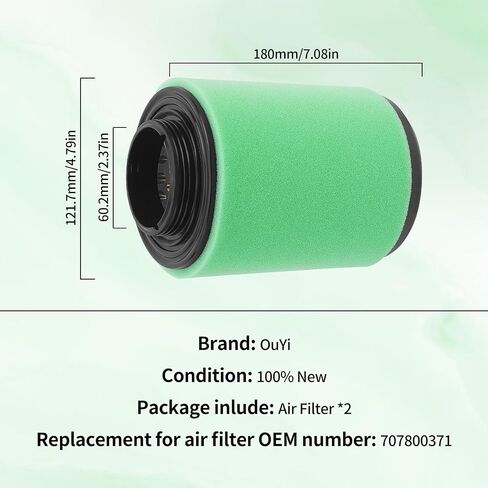 Air Filter Cleaner 707800371 Compatible with Can-Am Outlander Max 450 570 650 800R 1000 1000R 2012-2019 Renegade 1000 1000R 850 800R 570 500 4x4 6x6 2012-2018 in Kuwait