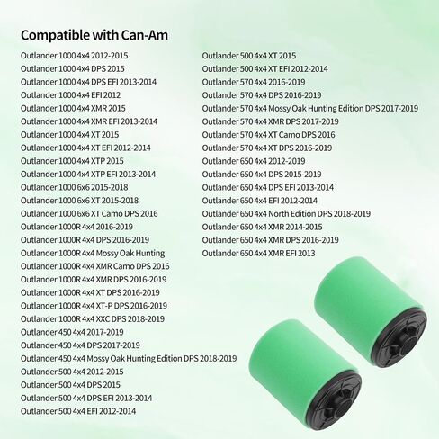Air Filter Cleaner 707800371 Compatible with Can-Am Outlander Max 450 570 650 800R 1000 1000R 2012-2019 Renegade 1000 1000R 850 800R 570 500 4x4 6x6 2012-2018 in Kuwait