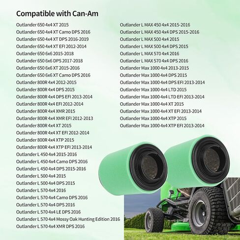 Air Filter Cleaner 707800371 Compatible with Can-Am Outlander Max 450 570 650 800R 1000 1000R 2012-2019 Renegade 1000 1000R 850 800R 570 500 4x4 6x6 2012-2018 in Kuwait