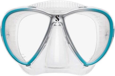 Scubapro Synergy Twin Mask with Comfort Strap - Black/Silver - Black Silicone - Mirrored Lens in Saudi Arabia