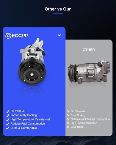 ECCPP A/C Compressor with Clutch 2011-2013 Fit for Chrysler 300 5.7L 6.4L 2018-2021 Fit for Jeep Grand Cherokee 5.7L 6.2L 6.4L AC Compressor in Saudi Arabia