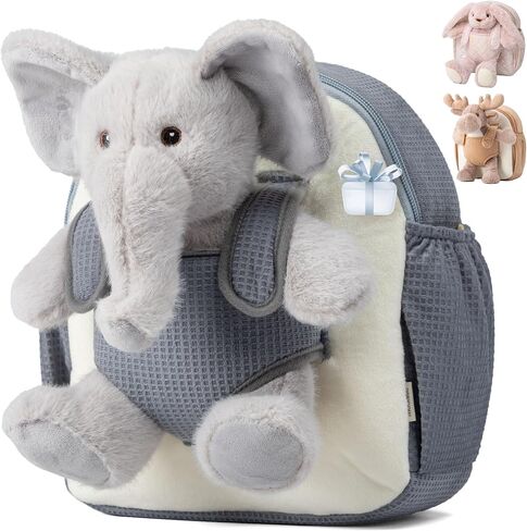 Moonkie Hug & Go™ Bunny Toddler Backpack – Soft Plush Bag with Detachable Toy for Girls Aged 2–4 | Perfect for Daycare | Travel & Birthday Gifts in Saudi Arabia