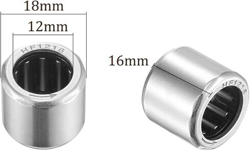 5pcs HF1216 Needle Roller Bearings - [12mm x 18mm x 16mm] One Way Clutch Bearing for Transmission Use, Chrome Steel Rollers in Saudi Arabia