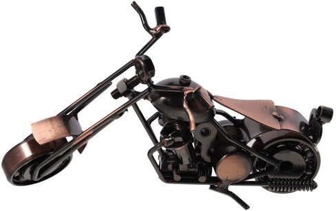 Vintage Metal Motorcycle Sculpture,Unique Birthday Gifts for Motorcycle Lovers,Bronze(E) in Kuwait