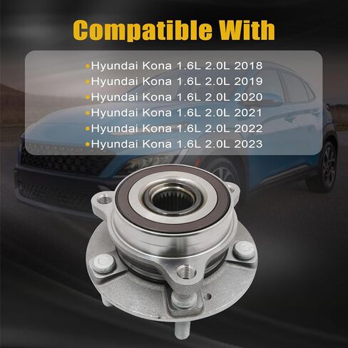GXARTS Front Wheel Hub Bearing Assy 51750J9000 Compatible With Hyundai Kona 1.6L 2.0L 2018 2019 2020 2021 2022 2023 in Saudi Arabia