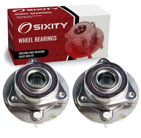 Sixity Auto 2 PC Wheel Wheel Bearing Assembly متوافق مع Cadillac ATS 2.0L 2.5L 3.6L L4 V6 2013-2017 in Saudi Arabia