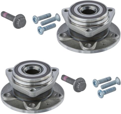 Detroit Axle - 2pc Rear Wheel Bearing Hubs for Volkswagen Tiguan Arteon Taos Audi TT RS TTS Quattro Q3 [5-Stud] Wheel Bearing Hubs Assembly Replacement in Saudi Arabia