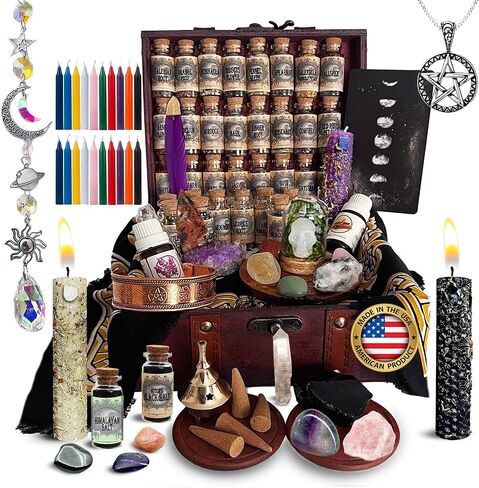 UnaLunaMoona Witchcraft Kit - Wiccan Supplies and Tools, USA Made, Witch Starter Pack with Crystals in Saudi Arabia