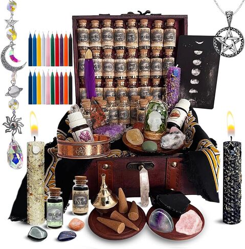 UnaLunaMoona Witchcraft Kit - Wiccan Supplies and Tools, USA Made, Witch Starter Pack with Crystals in Saudi Arabia