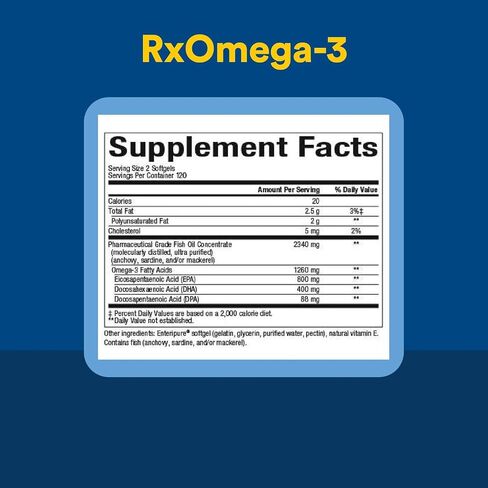 Natural Factors RxOmega-3, Natural Support for Heart Health with DHA and EPA, Daily Dietary Supplement, 60 Softgels in Saudi Arabia