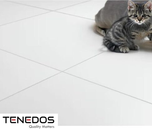 Tenedos 8x8 Subway Square Porcelain Floor Wall Tile Matte Finish for Backsplash Kitchen, Accent Decor, Bathroom Shower Tile (White, 1 Piece) in Saudi Arabia