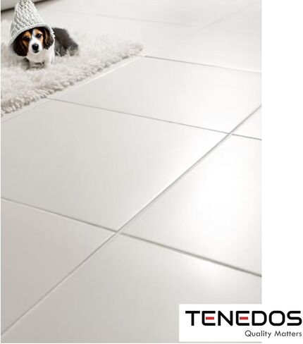 Tenedos 8x8 Subway Square Porcelain Floor Wall Tile Matte Finish for Backsplash Kitchen, Accent Decor, Bathroom Shower Tile (White, 1 Piece) in Saudi Arabia