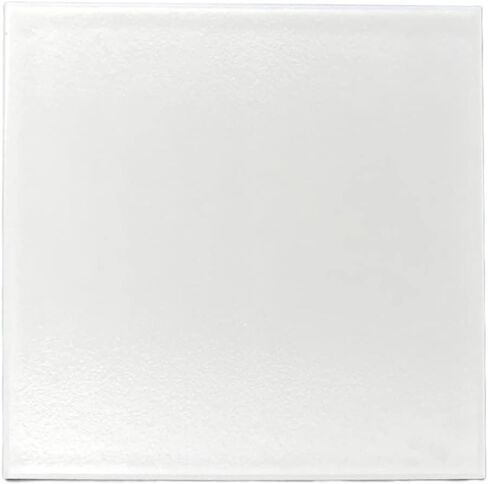 Tenedos 8x8 Subway Square Porcelain Floor Wall Tile Matte Finish for Backsplash Kitchen, Accent Decor, Bathroom Shower Tile (White, 1 Piece) in Saudi Arabia