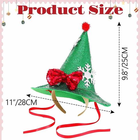 DRESBE Light Up Christmas Ugly Hat LED Xmas Bow Headband Sparkly Snowflake Costume Hair Accessories for Women in Saudi Arabia