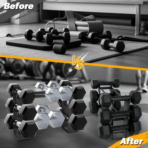 Dumbbell Rack Stand Only - Iron Weight Stand Holder Storage for Dumbbells - Small Weight Rack for Home Gym dumbbell in Saudi Arabia