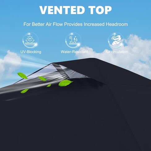 خيمة MASTERCANOPY متينة منبثقة مع جدار جانبي واحد (10 × 10 بوصة، أسود) in Kuwait