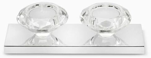 Millennium Silver-Plated Candleholders Silver Plated and Golden Set of 2 הצורפים in Saudi Arabia