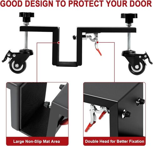 Door Installation Kit, Heavy Duty Door Board Dolly for 1-3/8" and 1-3/4" Pre-Hung, Slab, and Front Doors, Stainless Steel Installation Tool Kit for Commercial & Residential Use in Saudi Arabia