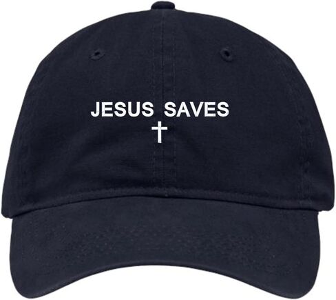 Go All Out Jesus Saves Dad Deluxe Trucker Flatbill Baseball Structured Embroidered Hat in Saudi Arabia
