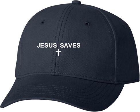 Go All Out Jesus Saves Dad Deluxe Trucker Flatbill Baseball Structured Embroidered Hat in Saudi Arabia