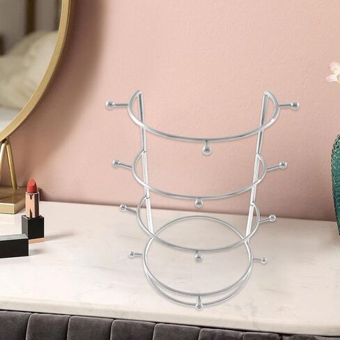 Tiara Display Stand Jewelry Holder for Women Crown Display Holder Organizer for Hair Accessories Hair Hoop Home Store Dresser, 4 Tier in Saudi Arabia