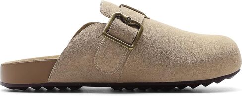 DREAM PAIRS Clogs for Women Suede Mules Wide Toe Shoes Wide Width Slip On Comfortable Clogs with Lightweight Soft Footbed, Anti-Slip Outsole, Arch Support in Saudi Arabia