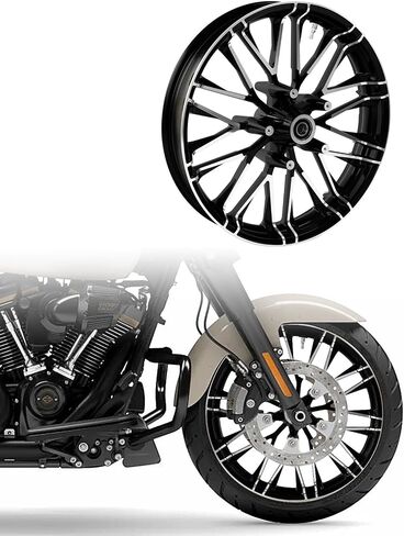 TCT-Motorparts 21 "x3.5" حافة العجلات الأمامية مناسبة ل Harley Touring Electra Glide Road King Street Glide Road King Glide Limited 2009-2023 ABS Models in Saudi Arabia