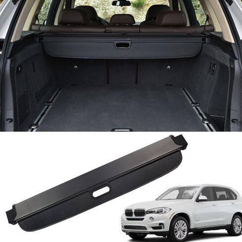 Marretoo for BMW X5 E70 2007-2018 Cargo Cover 2017 2018 for BMW X5 Accessories Upgrade Version Beige Retractable Trunk Cover Security Shield Shade (Beige) in Saudi Arabia