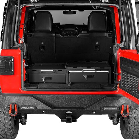 u-Box Wrangler Drawer System & Fridge Slide Mount & Cooking Platform for Jeep Wrangler JK 2007-2018 | JL 2018-2025 Unlimited 4-Door - Security Trunk Storage Gun Safe Lock Box in Saudi Arabia