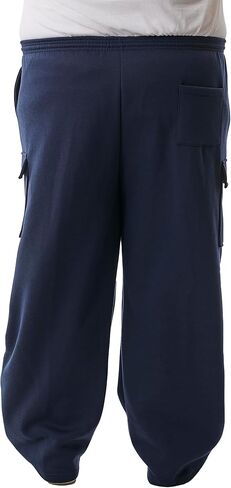 JC Distro USA MENT -MENCE MENT BIG & TALLWIGHT FLEECE CARGO القيعان - سروال رياضي وسراويل قصيرة ، 3xl كبيرة إلى 7XL in Kuwait