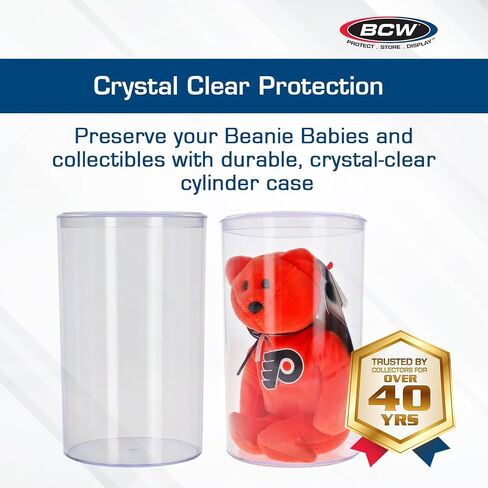 BCW Beanie Baby Display Case| Stackable Clear Display Boxes for Collectibles | 4 x 4 x 5 in. Acrylic Display Case with Compression Fit Lid for Beanie Baby Case | Protect and Show Off Your Collection in Saudi Arabia