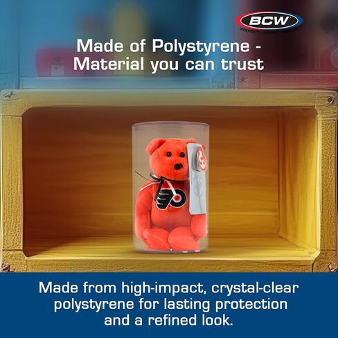 BCW Beanie Baby Display Case| Stackable Clear Display Boxes for Collectibles | 4 x 4 x 5 in. Acrylic Display Case with Compression Fit Lid for Beanie Baby Case | Protect and Show Off Your Collection in Saudi Arabia