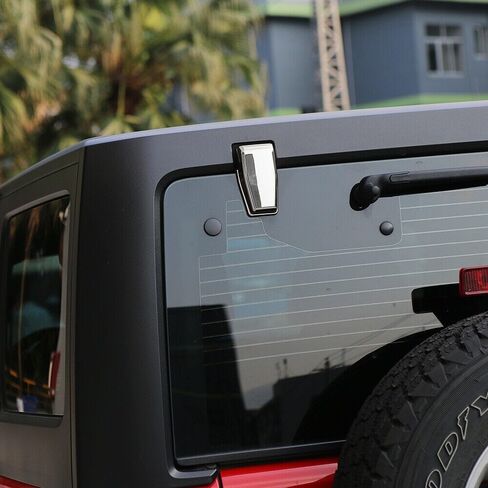 2 مجموعة من - خلع خلفي chrome Window Window Liftgate Glass Cover Trim 07+ اليسار الأيمن الخلفي لسيارة Jeep لـ Wrangler 2007-2017 لـ Wrangler JK 2018 in Kuwait