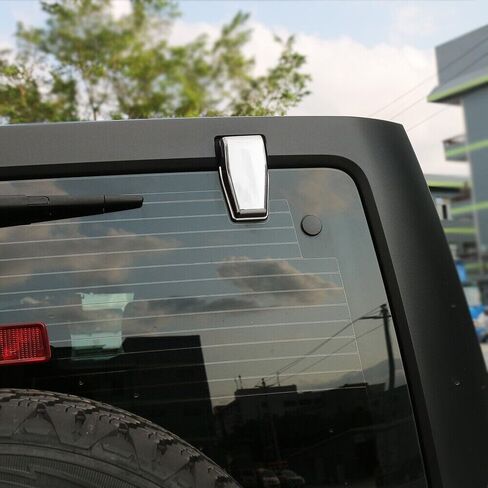 2 مجموعة من - خلع خلفي chrome Window Window Liftgate Glass Cover Trim 07+ اليسار الأيمن الخلفي لسيارة Jeep لـ Wrangler 2007-2017 لـ Wrangler JK 2018 in Kuwait