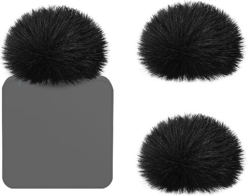 Geekria for Creators Furry Windscreen Compatible with RODE Wireless GO II Mic DeadCat Wind Cover Muff, Windbuster, Windjammer, Fluff Cover Windshield (Grey / 3 Pack) in Saudi Arabia