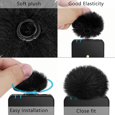 Geekria for Creators Furry Windscreen Compatible with RODE Wireless GO II Mic DeadCat Wind Cover Muff, Windbuster, Windjammer, Fluff Cover Windshield (Grey / 3 Pack) in Saudi Arabia